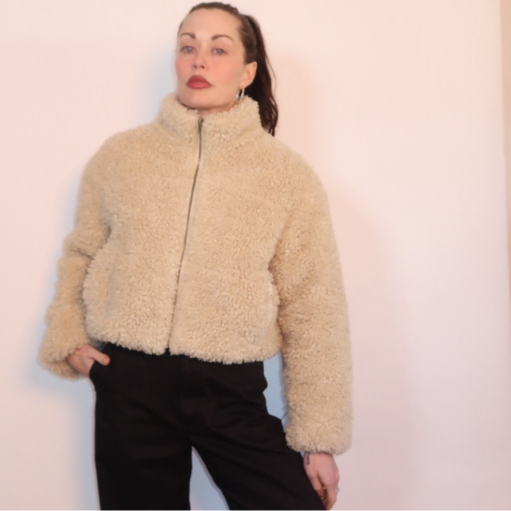 Women's Cozy Cream Teddy Jacket
